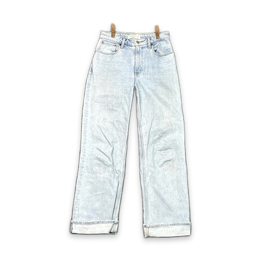 Abercrombie & Fitch The '90s Relaxed Jeans Womens 26/2R High Rise Corpore Preppy